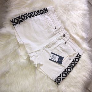 White Cutoff Shorts